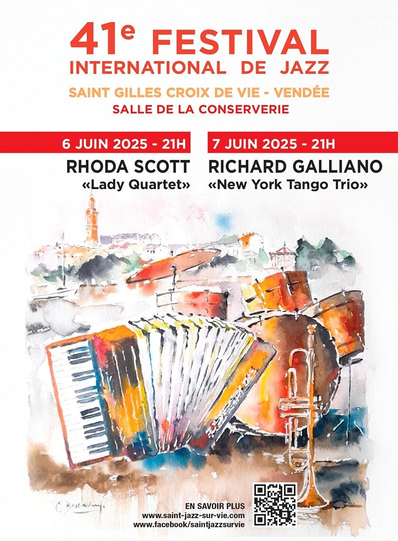 Affiche 41e edition festival jazz saint-gilles-croix-de-vie